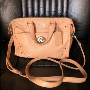 Authentic Coach Legacy Duffle Satchel in Natural Leather